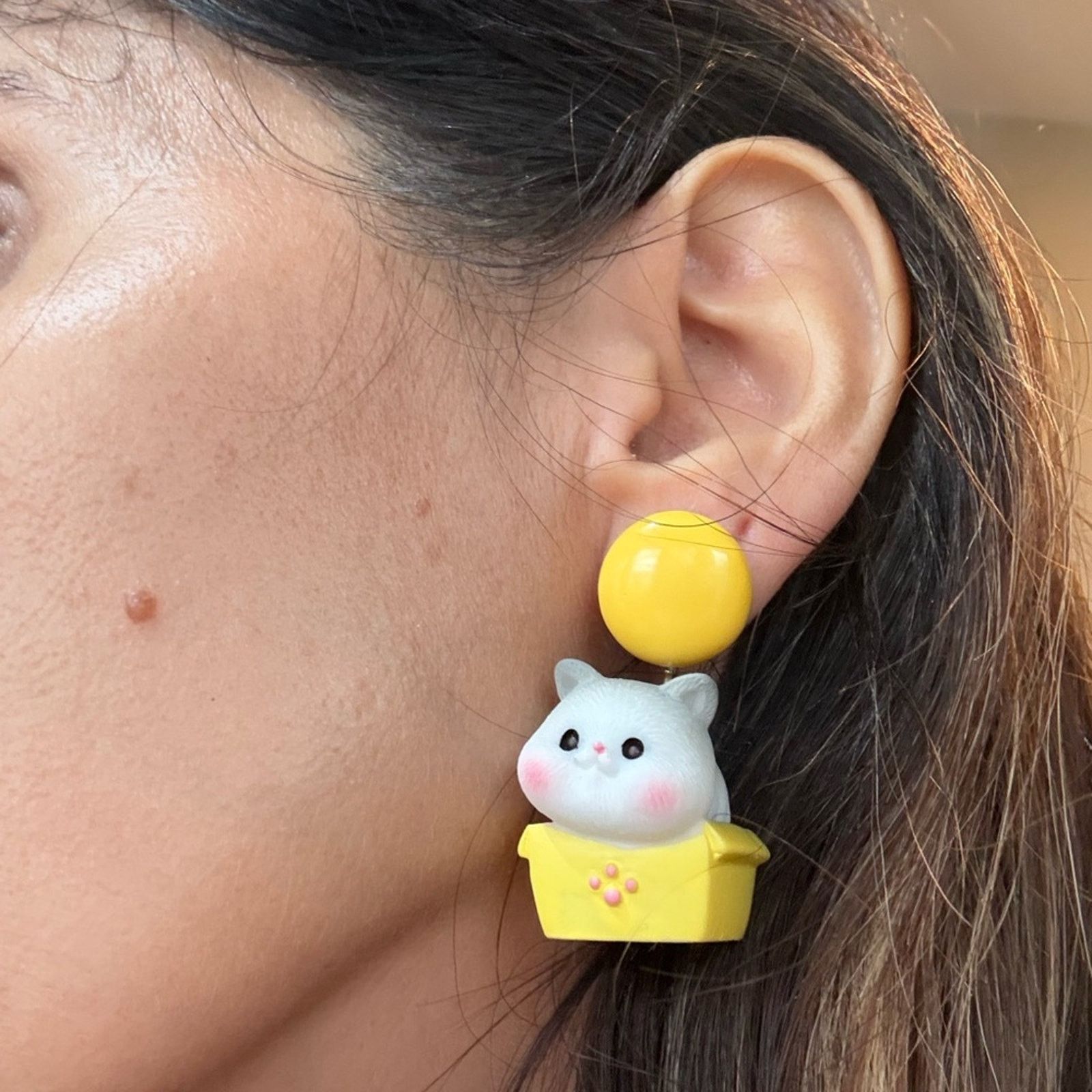 Other Adorable Kitten Cat Earrings Size ONE SIZE - 2 Thumbnail