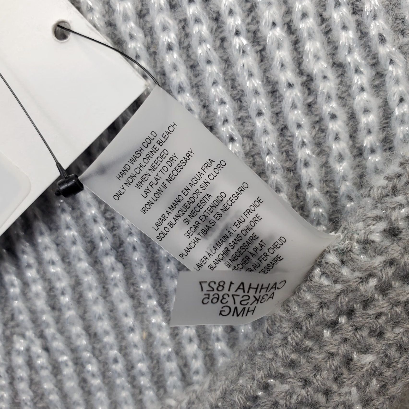Calvin Klein VINTAGE Calvin Klein Scarf Unisex One Size Heather Gray Metallic Neck Warmer Size ONE SIZE - 6 Thumbnail