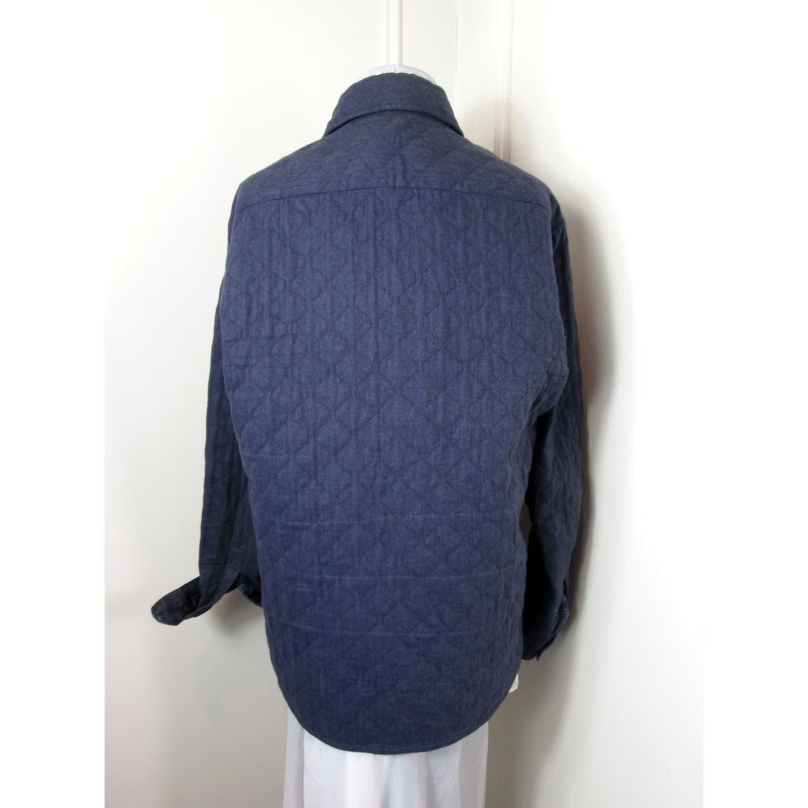 Robert Graham Robert Graham Shacket Jacket Mens Sz XL Blue Quilted Snap Button Up Lite Modern Americana Size US XL / EU 56 / 4 - 5 Thumbnail