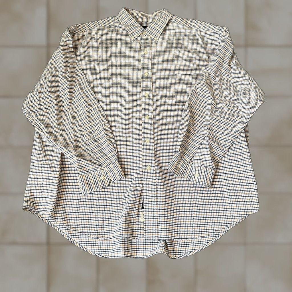 Abercrombie & Fitch VINTAGE Abercrombie & Fitch Shirt Mens XL White Twill Camp Check Button-Up Long Sleeve Collared Logo 90s Retro Preppy Casual Size US XL / EU 56 / 4 - 1 Thumbnail