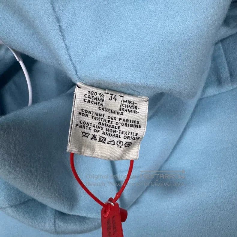 Hermes Hermes Baby Blue Cashmere Coat Size XXS / US 00 / IT 34 - 6 Thumbnail