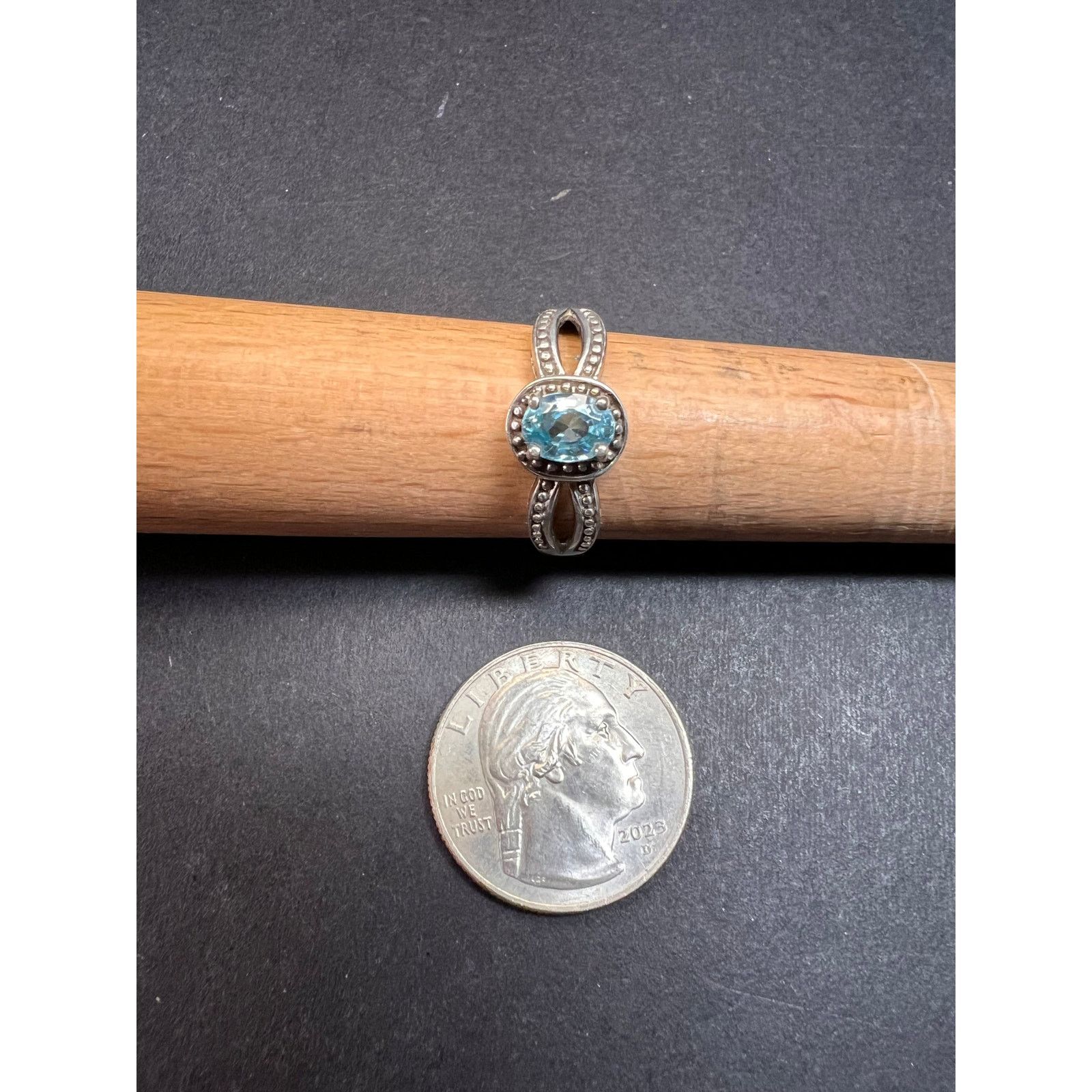 Other Blue topaz sterling silver ring size 9 Size ONE SIZE - 11 Thumbnail