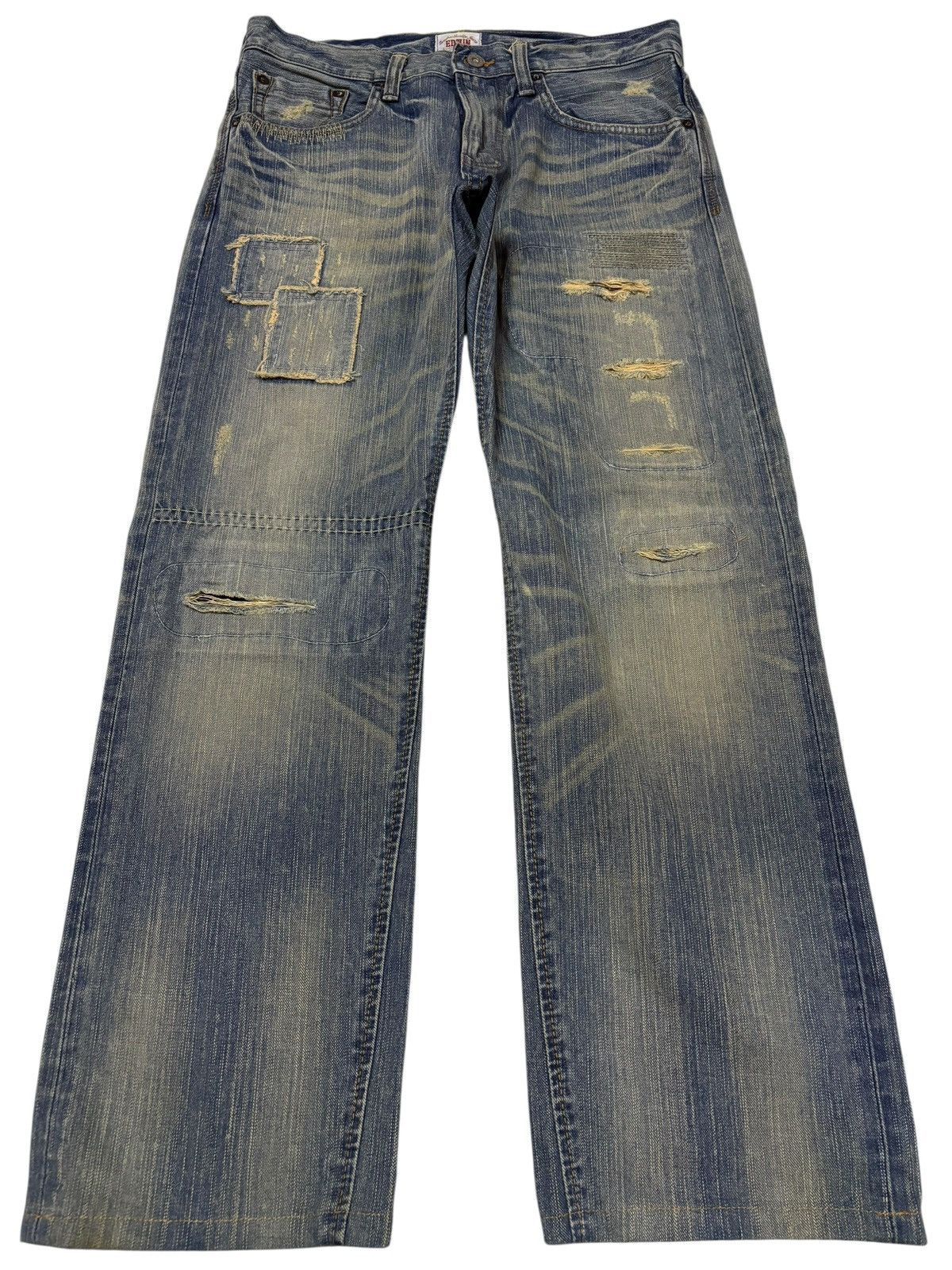 Edwin Vtg Edwin XV Japan 403 Distressed Jeans Size US 32 / EU 48 - 1 Thumbnail