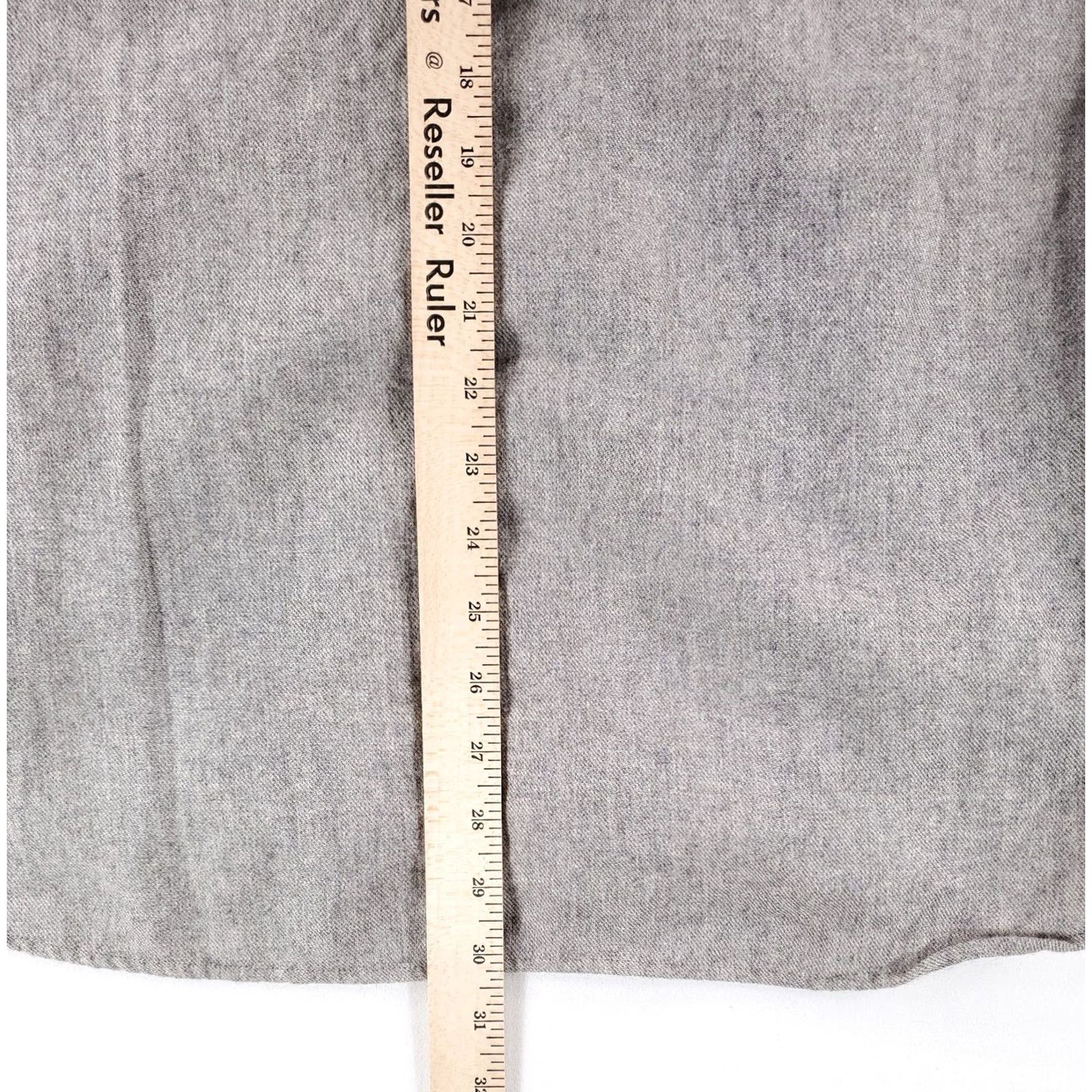 Wallace & Barnes Wallace & Barnes Banded Collar Button-Up Shirt Long Sleeve Gray Mens L Size US L / EU 52-54 / 3 - 5 Thumbnail