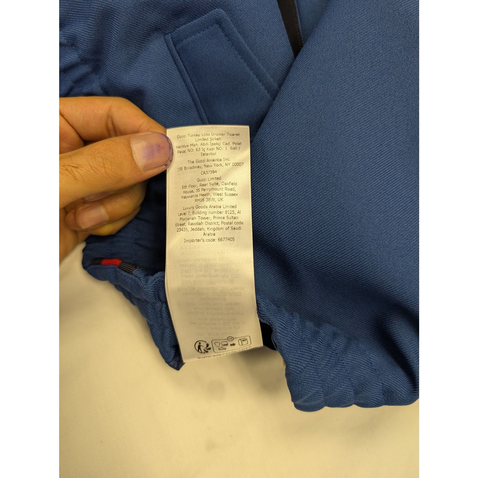 Gucci o1rshd1 Casual Pants With Stripe Blue/Red Logo in Blue Size US 32 / EU 48 - 18 Thumbnail