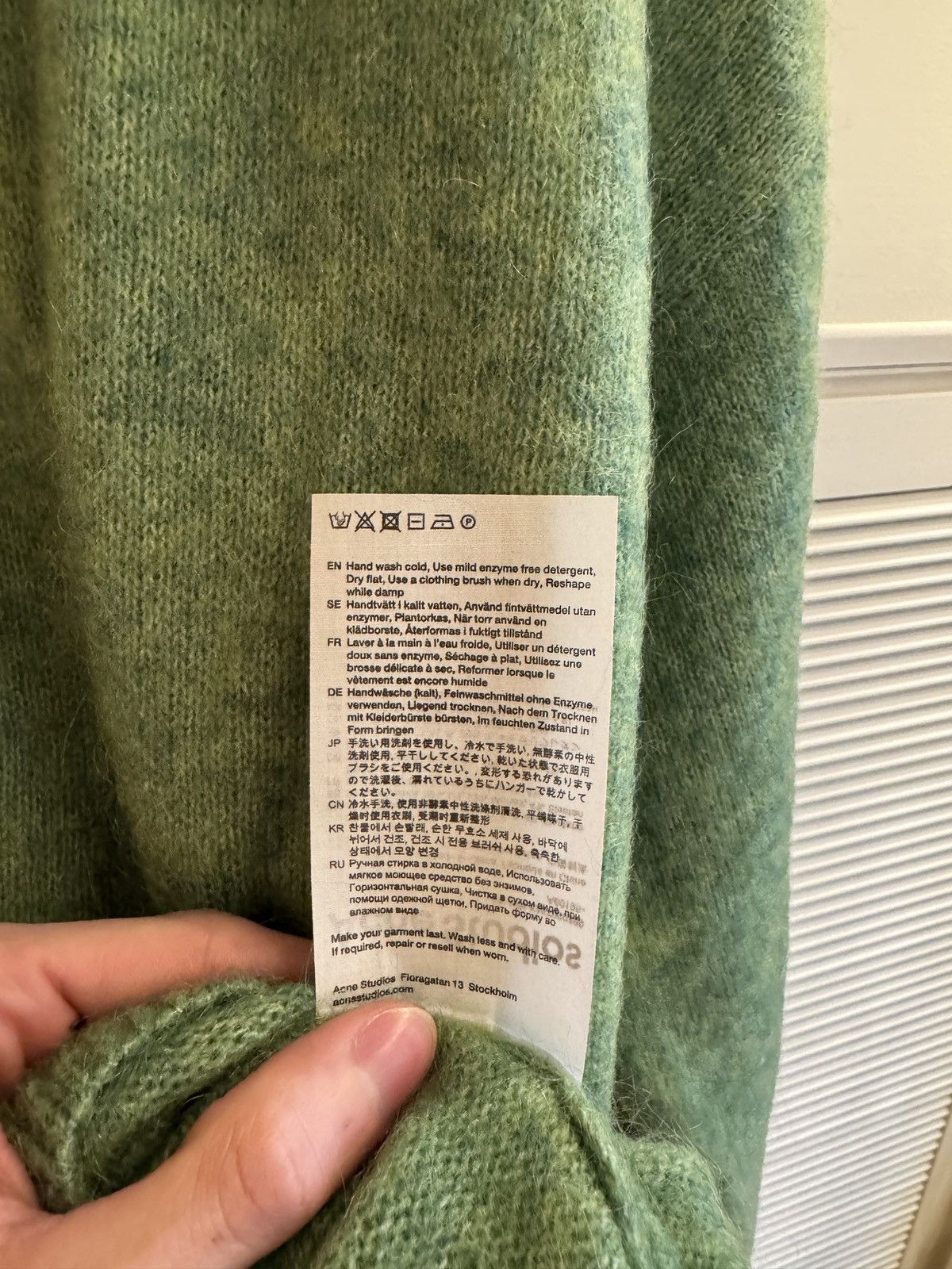 Acne Studios Acne Studios Mohair Blend Vibrant Green Sweater Size XS Size XS / US 0-2 / IT 36-38 - 6 Thumbnail