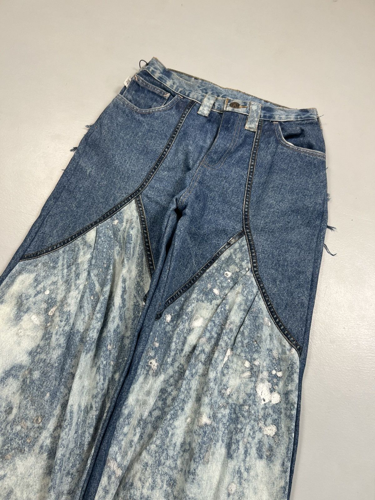 Better With Age 1of1 crazy printed reworked bggy fit denim Size US 28 / EU 44 - 3 Thumbnail