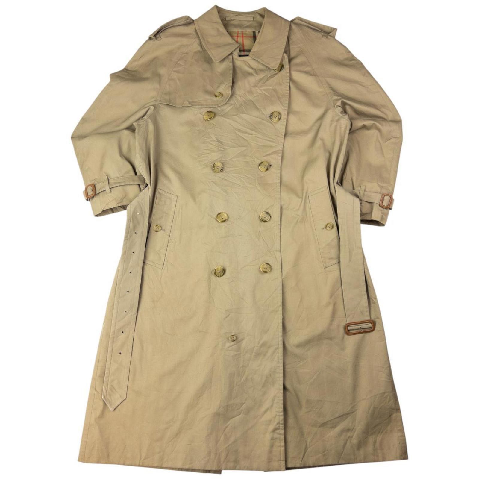 Burberry Vintage Burberry Nova Check Lined Belted Trench Coat Size XL Size US XL / EU 56 / 4 - 3 Thumbnail