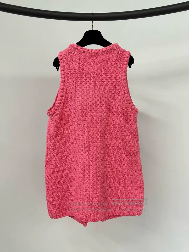 Chanel Chanel Watermelon red knitted vest Size XS / US 0-2 / IT 36-38 - 2 Thumbnail