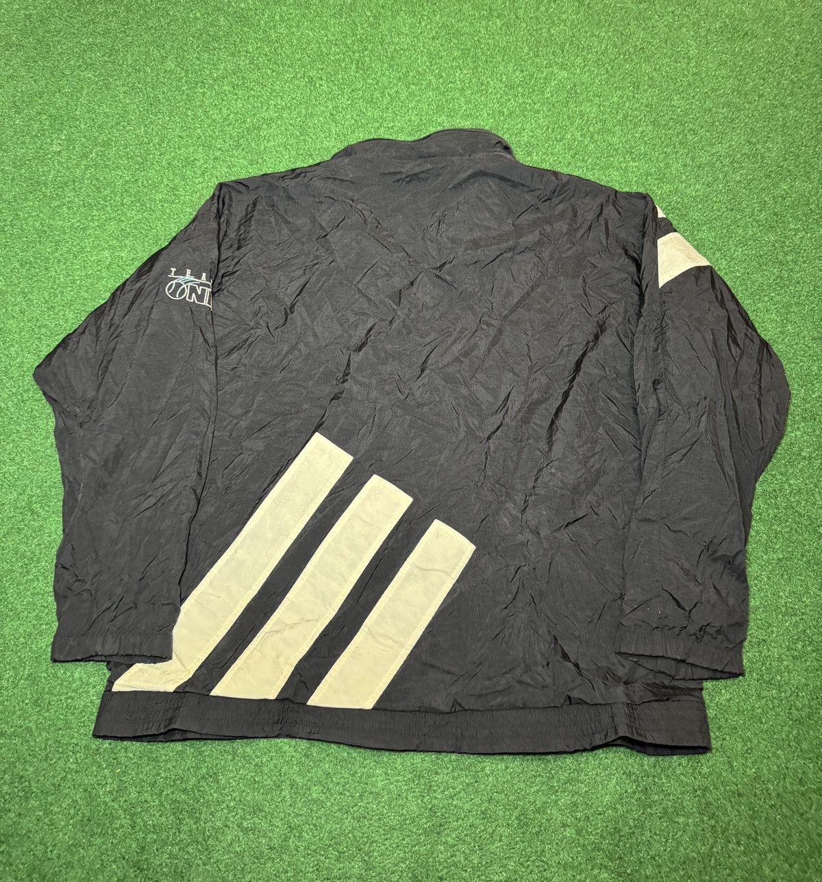 Adidas Vintage 90s Adidas XXL Black Full Zip Windbreaker Jacket Size US XXL / EU 58 / 5 - 4 Thumbnail