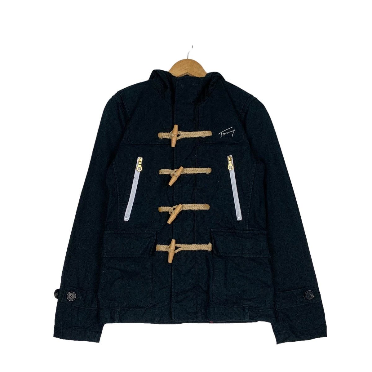Tommy Jeans TOMMY Cotton Toggle Button Zipper Hoodie Jacket #0986-C44 Size US S / EU 44-46 / 1 - 2 Thumbnail