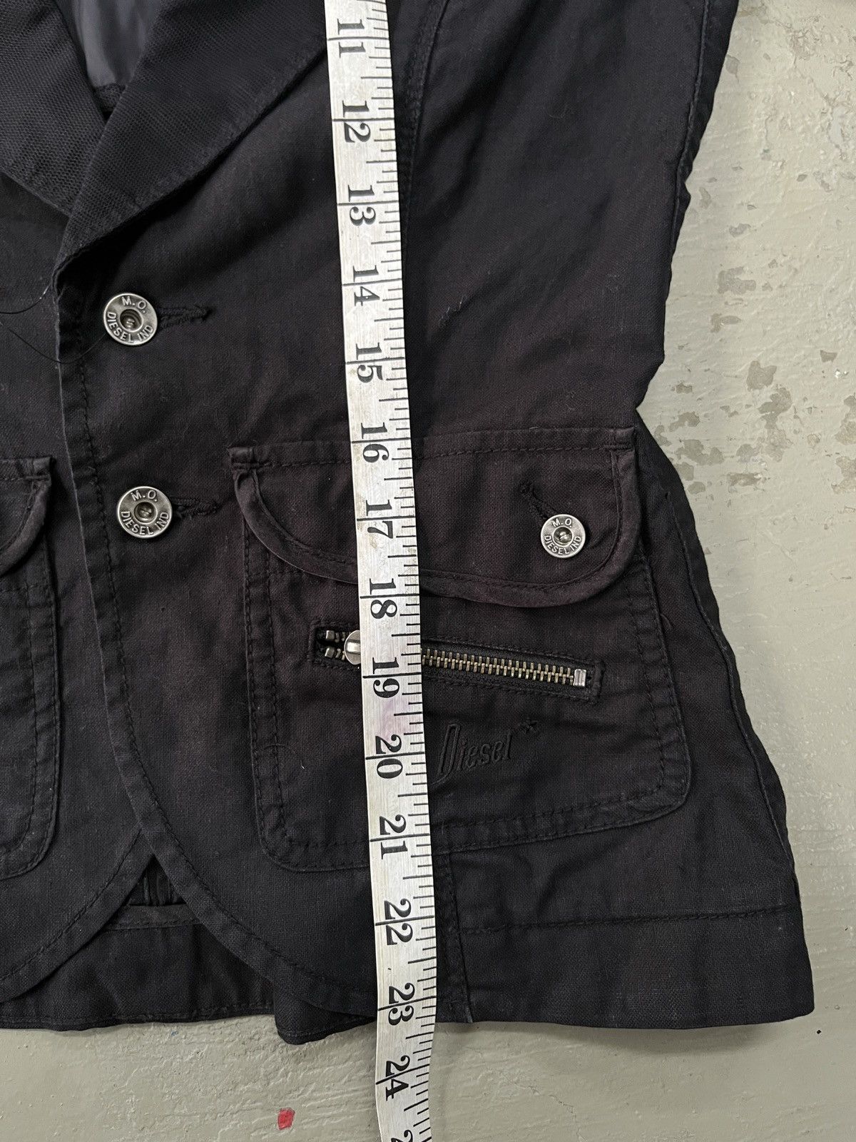 KMRii Y2K DIESEL Flared Jacket Blazer Punk Seditionaries Style Size XS / US 0-2 / IT 36-38 - 13 Thumbnail