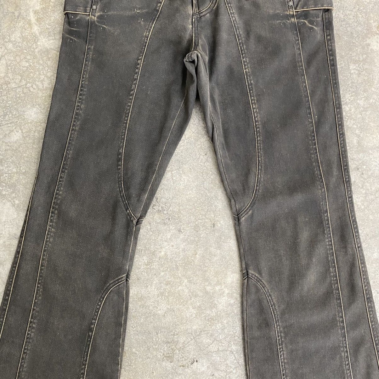 JACKROSE 2000’s Jackrose Coated Panelled Super Flared Jeans Size US 32 / EU 48 - 8 Thumbnail