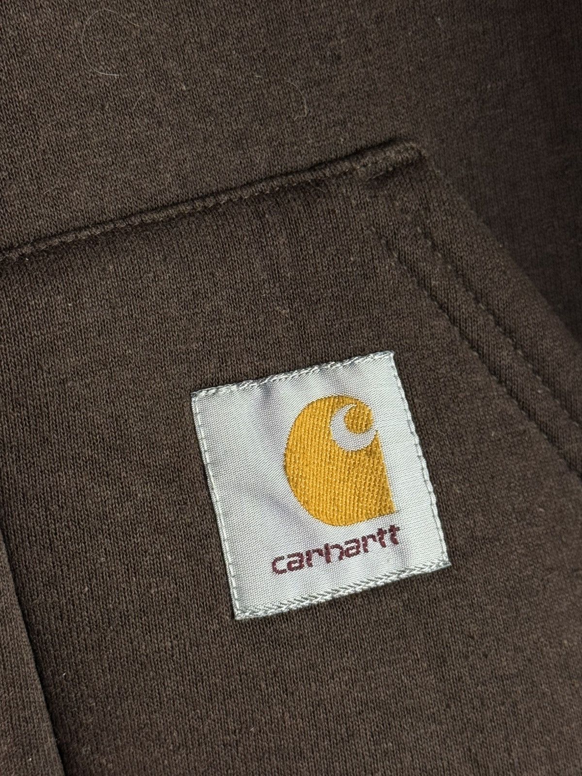 Carhartt Vintage 00s Carhartt Car Lux Hooded Thermo Sweat Brown Size US L / EU 52-54 / 3 - 4 Thumbnail