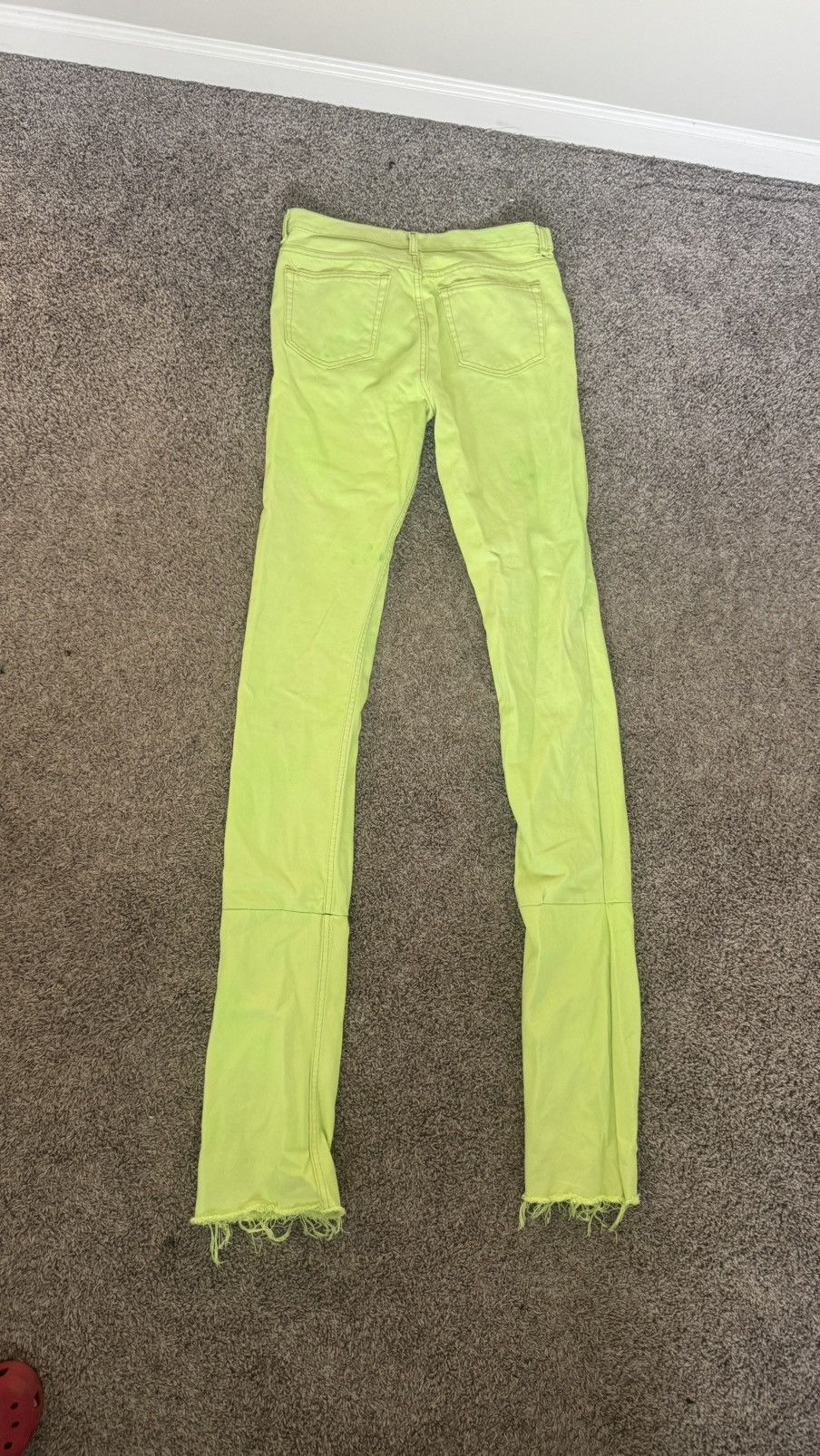 Japanese Brand Rare Brazil Stacked Neon Yellow Jeans Size US 34 / EU 50 - 2 Thumbnail