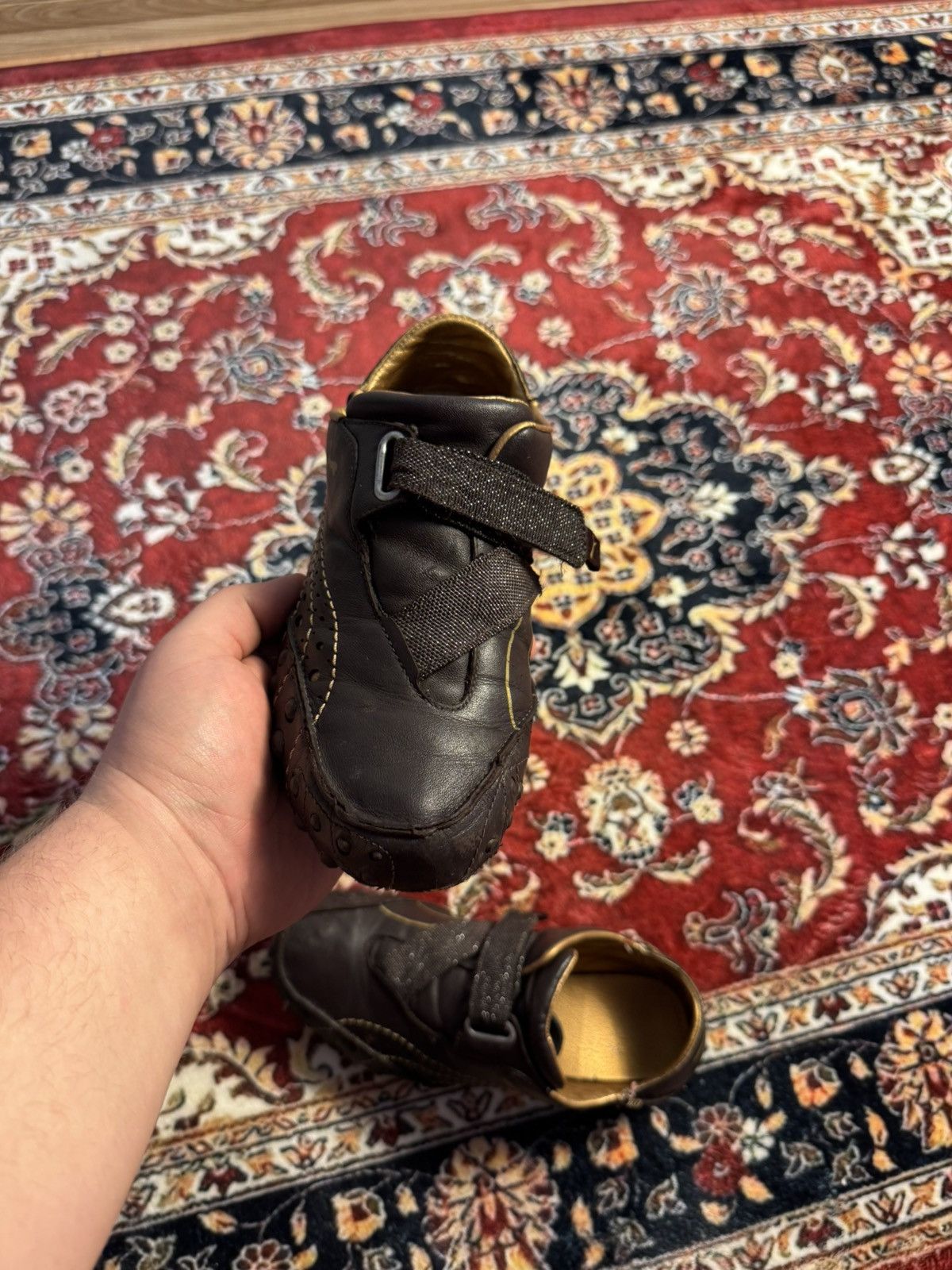 Puma Archive Puma Leather Driving Shoes / Moccasins Black / Gold Size US 5 / IT 35 - 3 Thumbnail