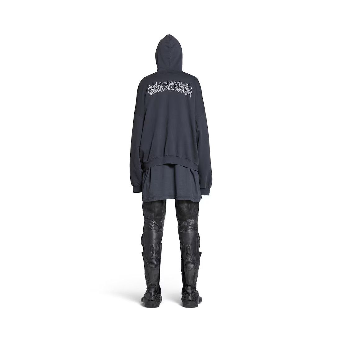 Balenciaga o1s1rm0725 DIY Metal Outline Hoodie Oversized in Black Size US S / EU 44-46 / 1 - 5 Thumbnail