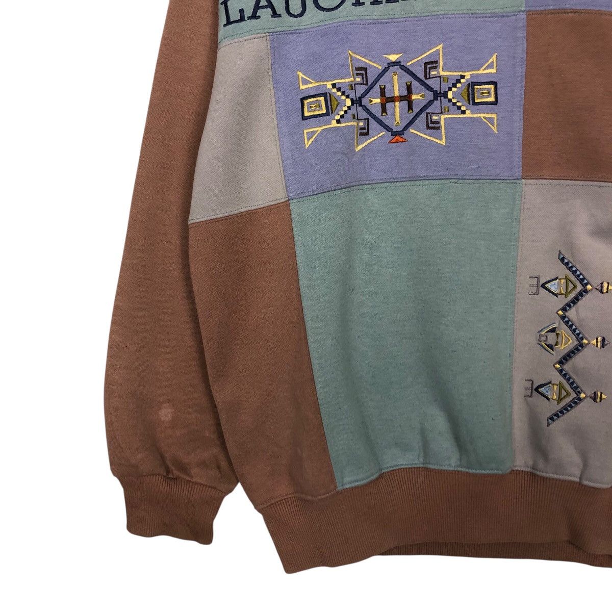 Japanese Brand 📌Vintage Sweatshirt Jazir Patch Work Design Issey Miyake Size US M / EU 48-50 / 2 - 5 Thumbnail