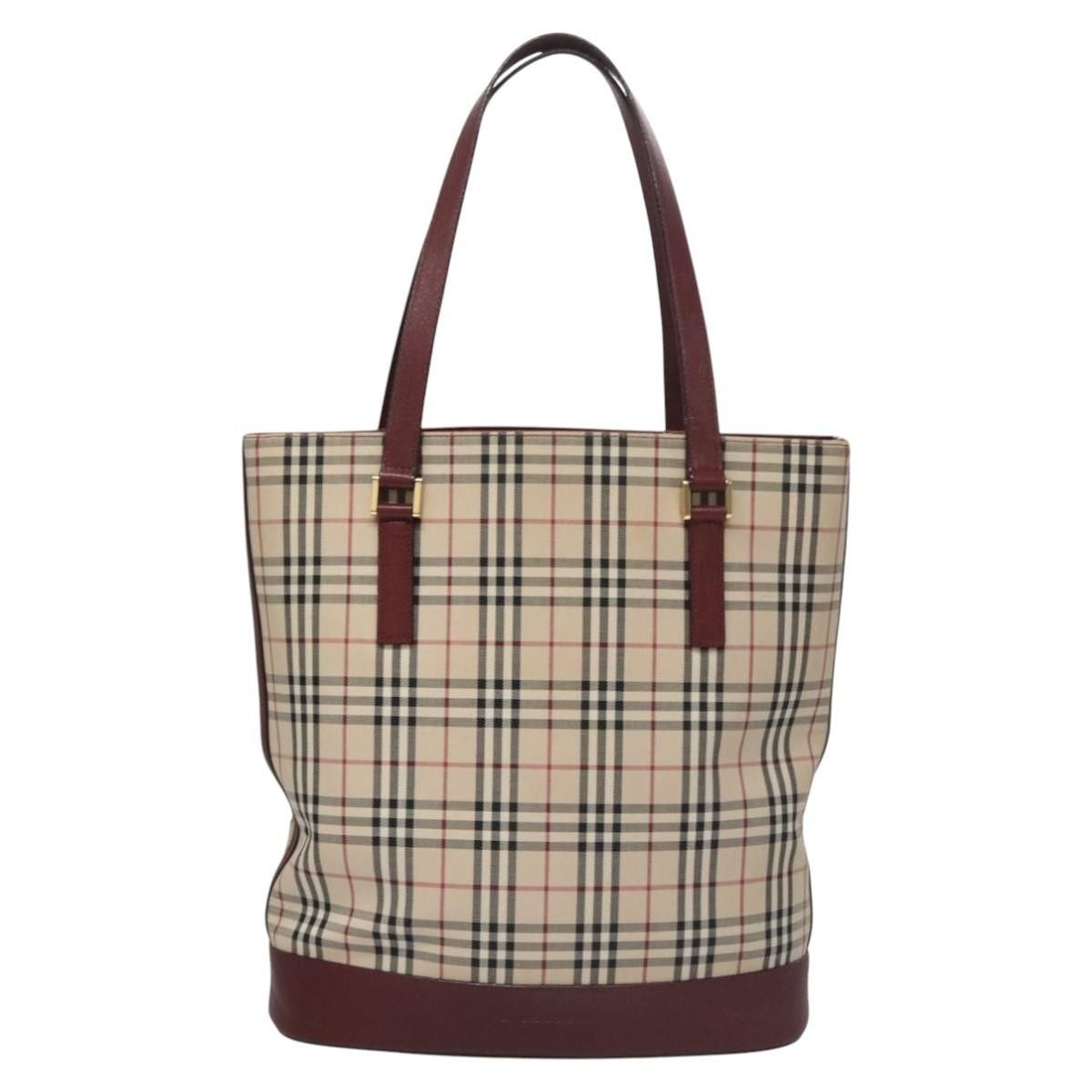 Burberry Burberry Nova Check Tote Canvas and Leather Size ONE SIZE - 1 Thumbnail
