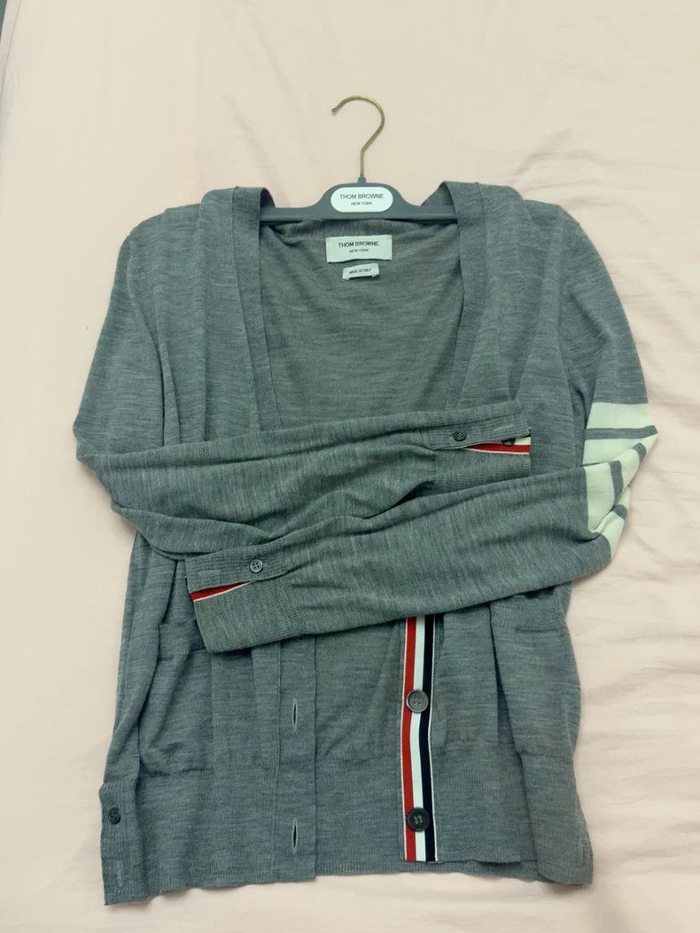 Thom Browne Thom Browne Grey cardigan Size US L / EU 52-54 / 3 - 3 Thumbnail
