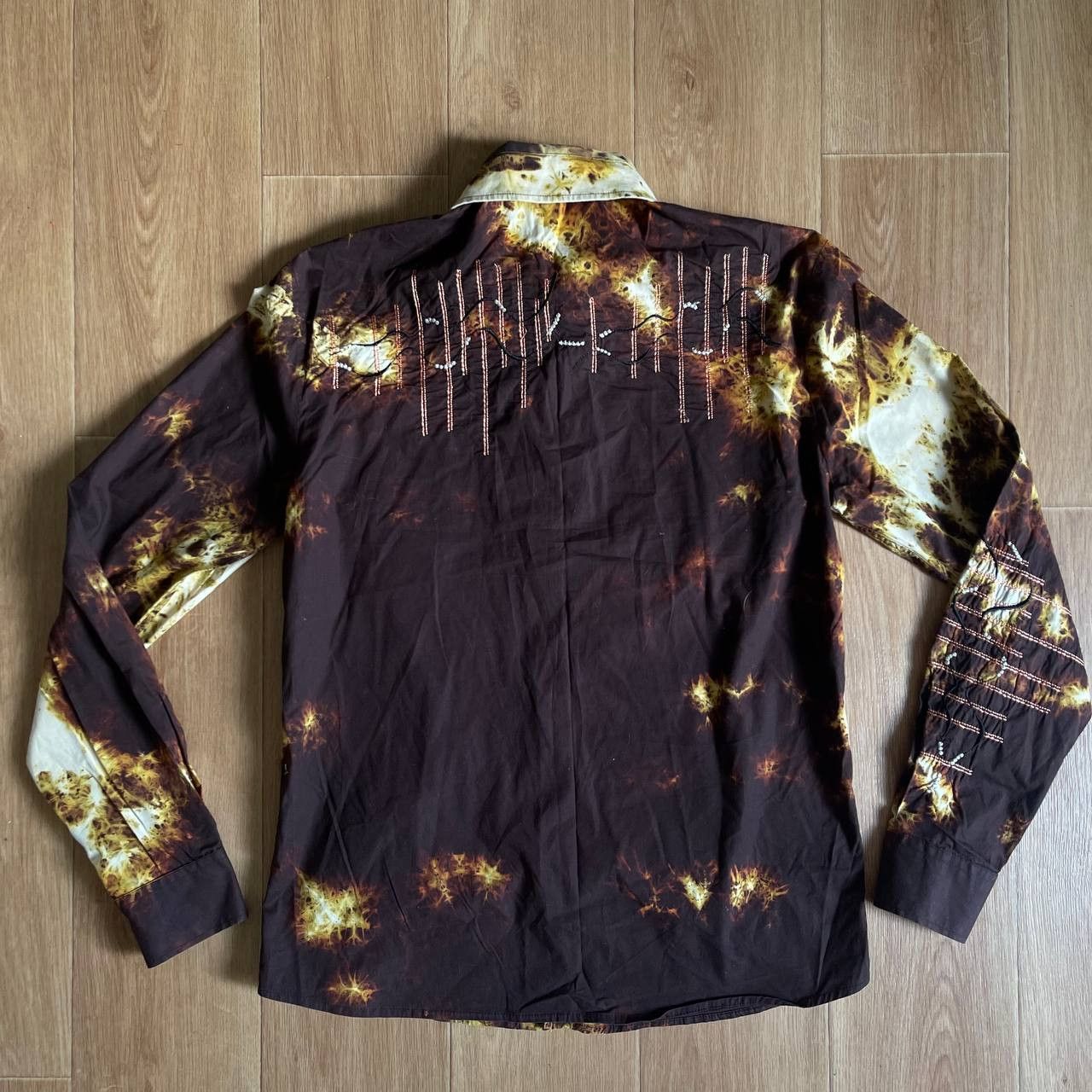 20471120 × Japanese Brand Vintage Shirt Fire Flash Size US L / EU 52-54 / 3 - 11 Thumbnail