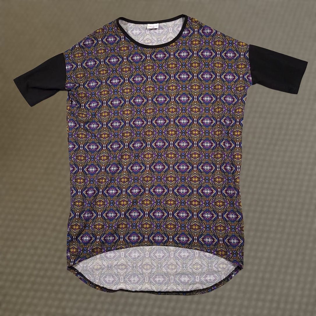 Vintage Lularoe Irma T-Shirt Women's XS Tunic Geometric Short Sleeve High Low USA Size XS / US 0-2 / IT 36-38 - 1 Thumbnail