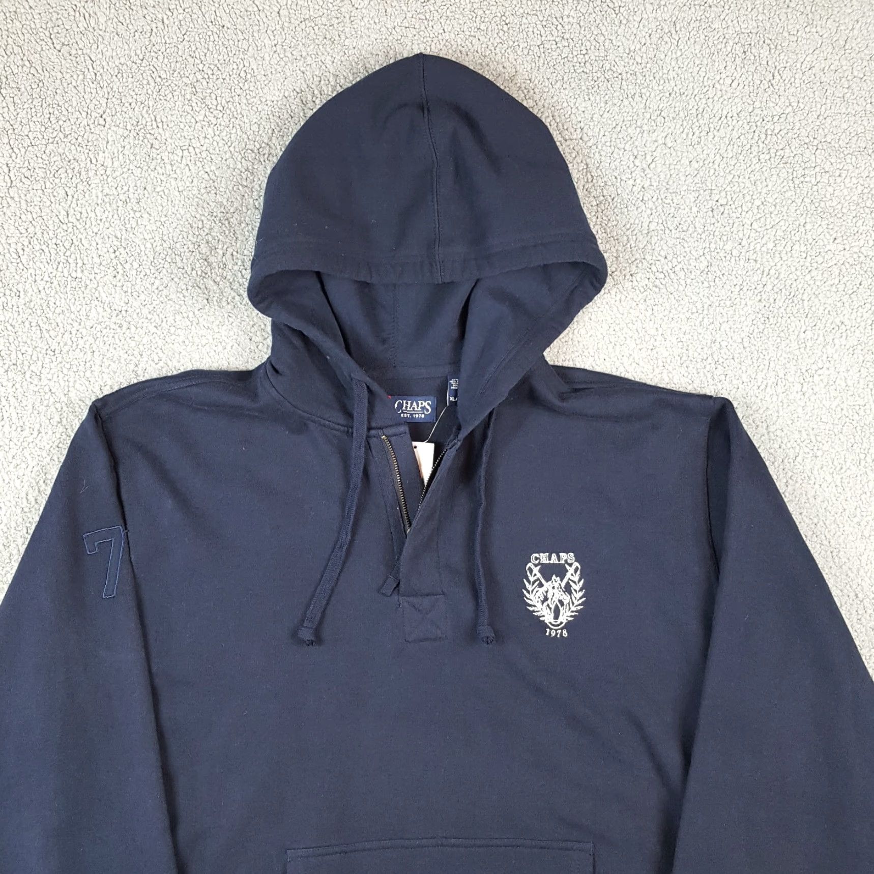 Chaps Chaps Ralph Lauren Rugby Pullover Zip Hoodie Size XL Preppy Hooded Sweatshirt Size US XL / EU 56 / 4 - 2 Thumbnail