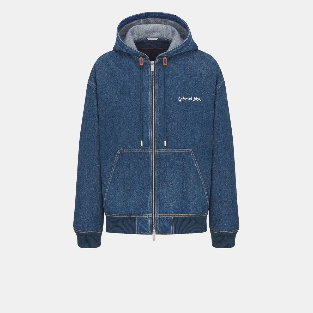 Dior o1bcso1str0226 Tag Hooded Jacket in Blue Size US L / EU 52-54 / 3 - 1 Thumbnail