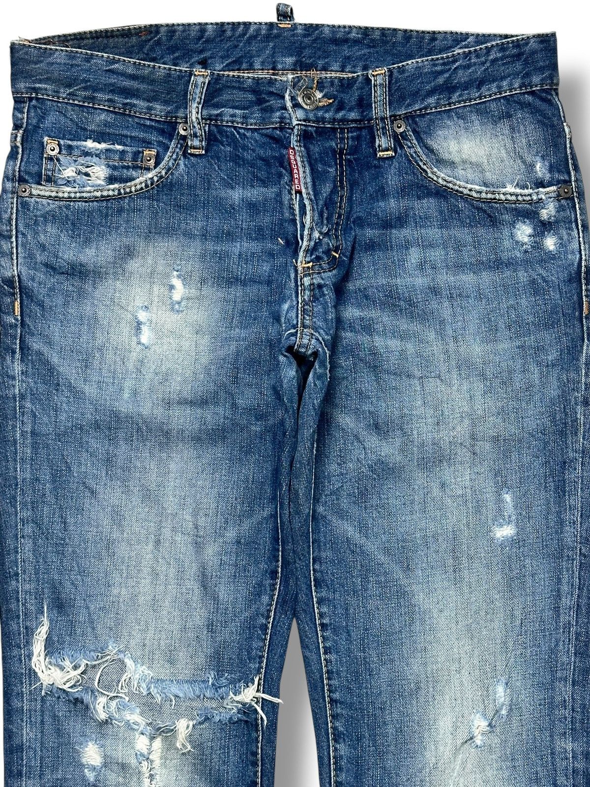 Dsquared2 Dsquared2 Vintage Authentic Distressed Slim With Faded Wash Size US 33 - 2 Thumbnail