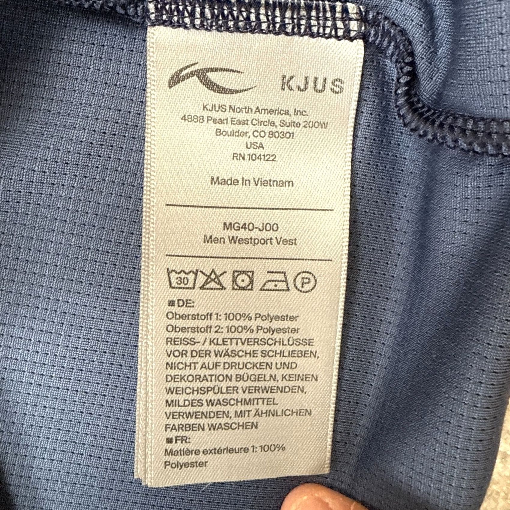 KJUS KJUS Westport Vest Mens XL Navy Blue Golf Performance UPF 50 Quick Dry Travel Windbreaker Full Zip Pockets Lightweight Moisture Wicking Size US XL / EU 56 / 4 - 7 Thumbnail