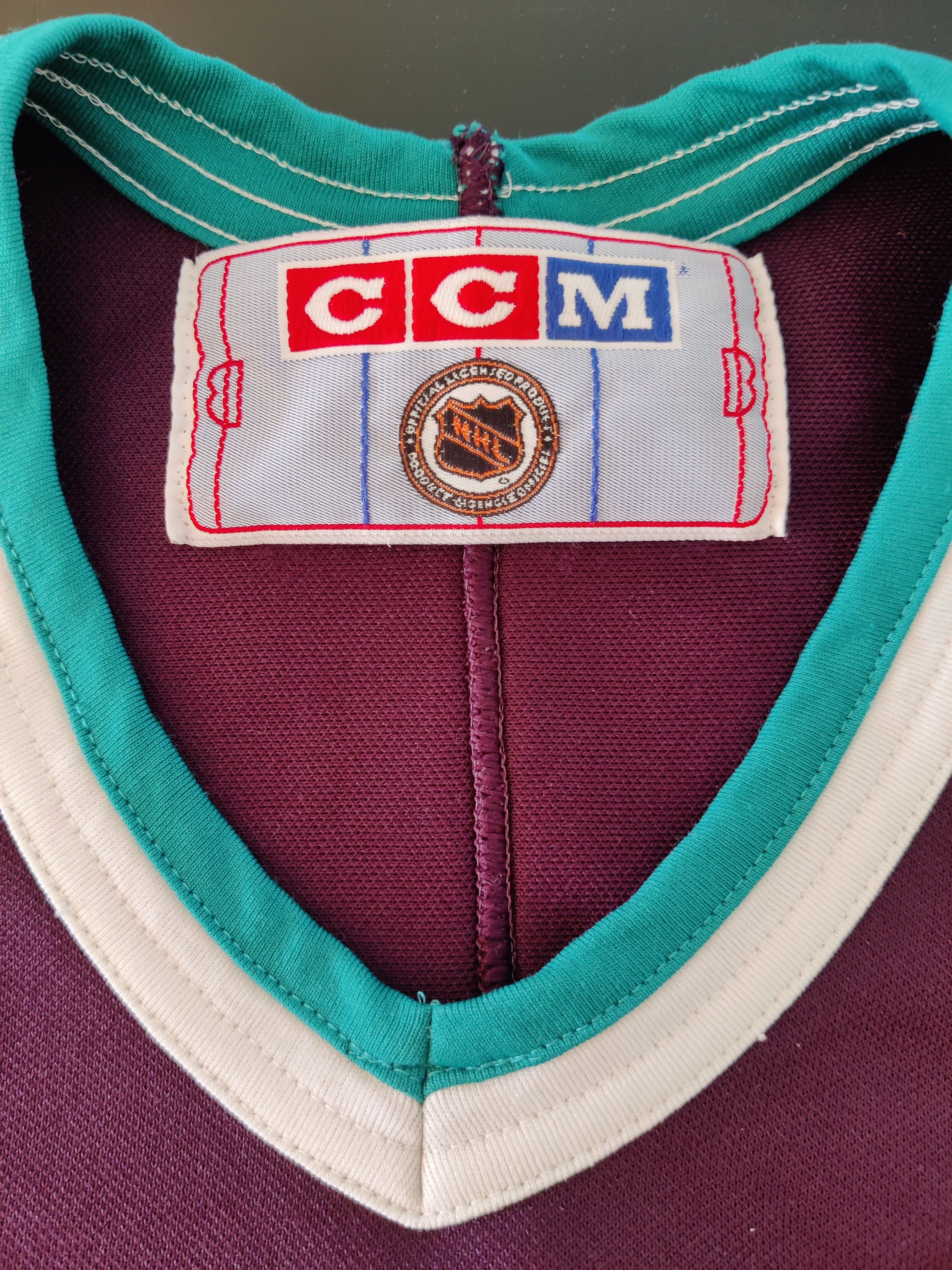 Ccm CCM Mighty Ducks NHL Jersey Vintage 90s Eggplant S Size US S / EU 44-46 / 1 - 3 Thumbnail