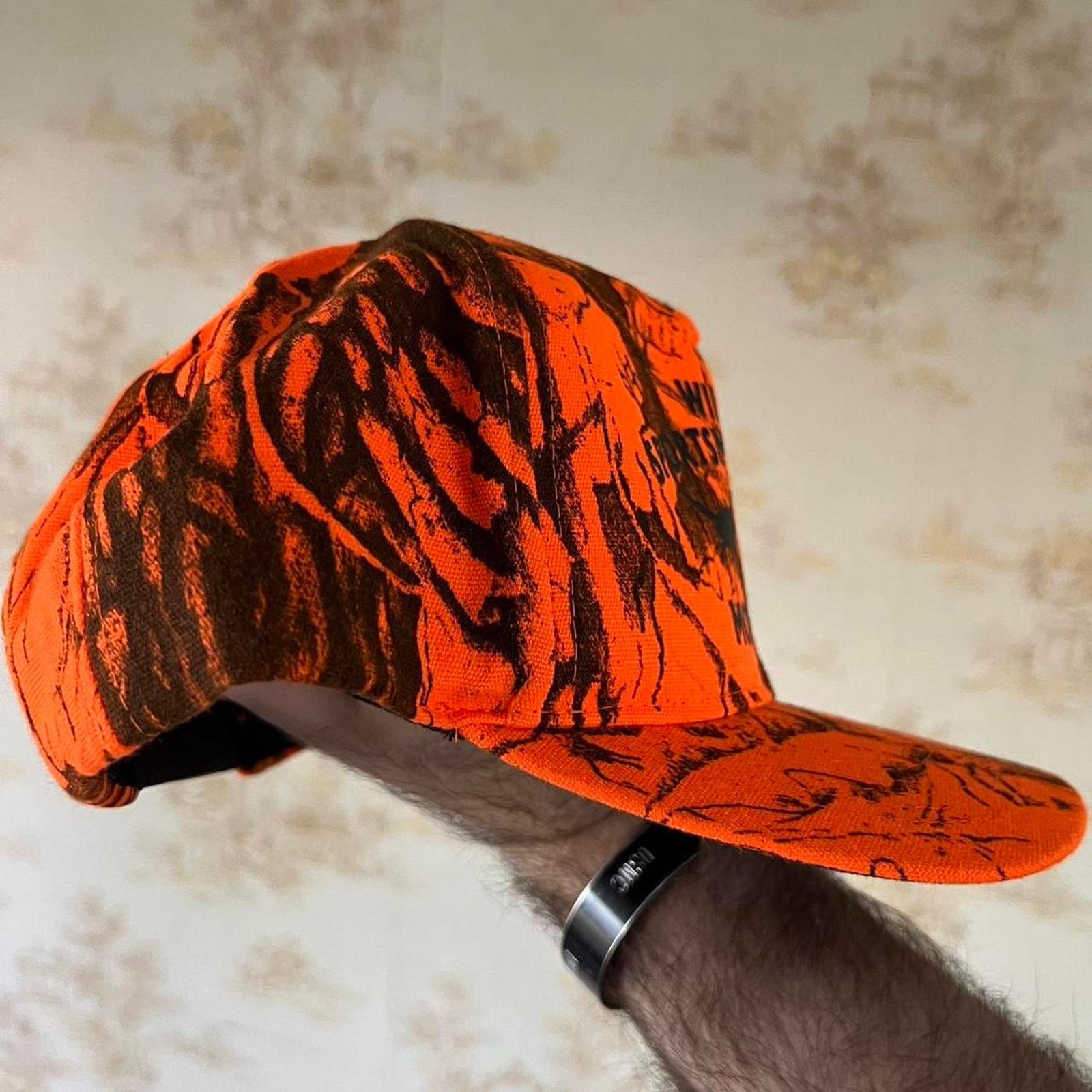 Vintage 00s Wilmar Sportsman's Club Hat | Camo & Blaze Orange | OSFA Size ONE SIZE - 4 Thumbnail