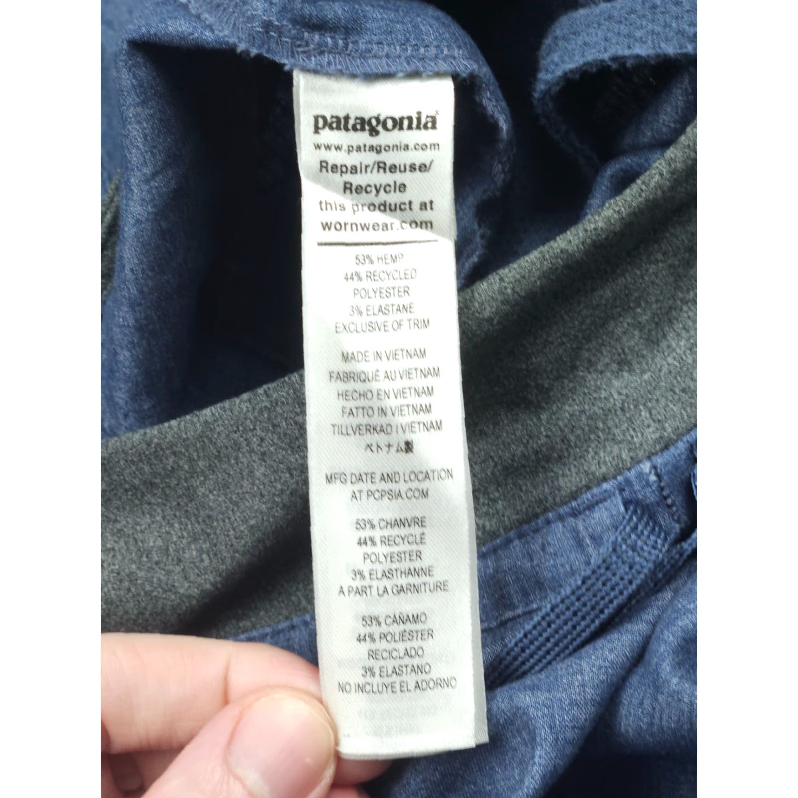 Patagonia Patagonia Hampi Rock Pants Women's Medium Blue Hemp Blend Stretch Pants Size 32" / US 10 / IT 46 - 4 Thumbnail