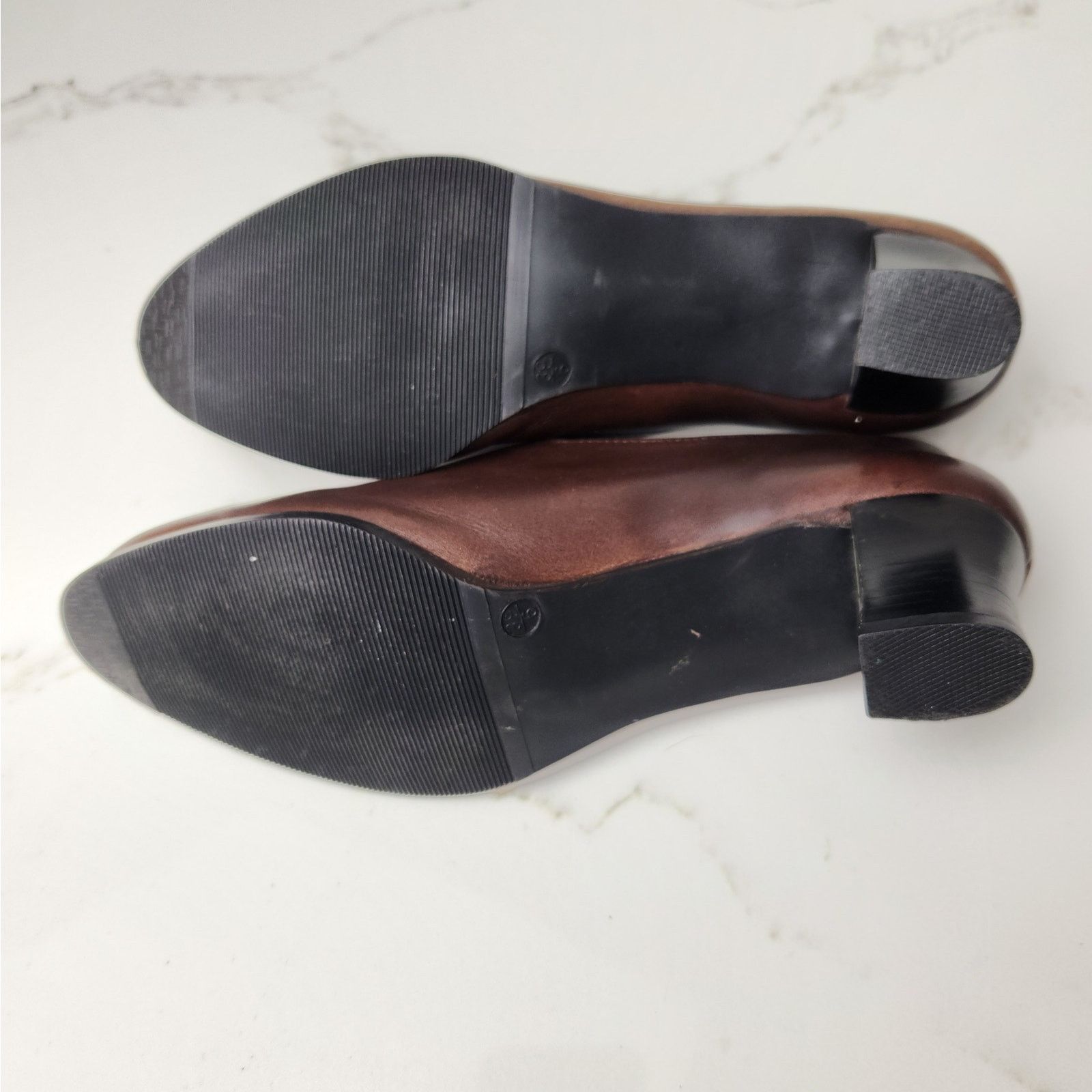 Other Vintage 80s Leather Suede Brown Heels Pumps 8-8 1/2 Sabotage Size US 8 / IT 38 - 8 Thumbnail