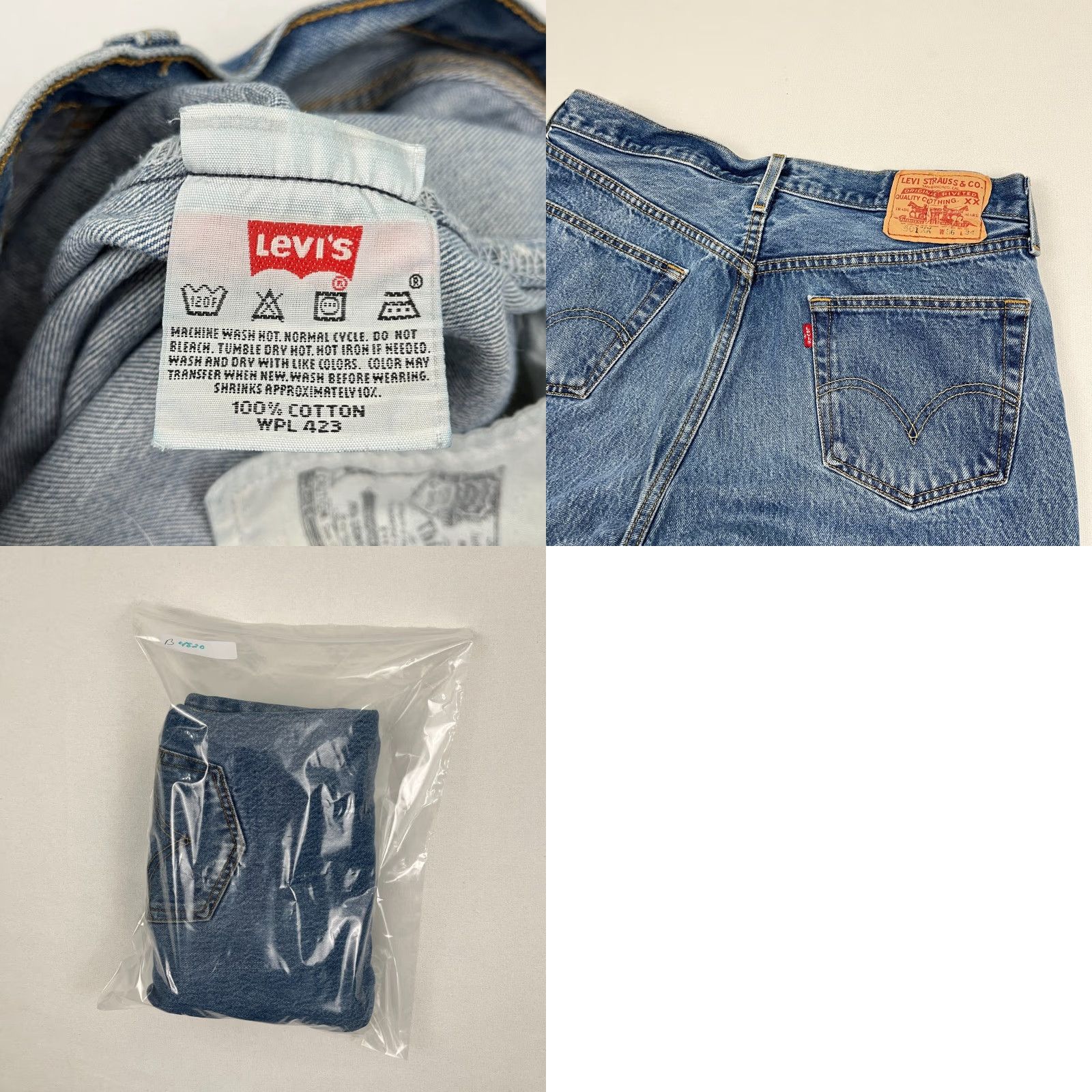 Levi's VTG Levi's 501 XX Jeans Mens 33 x 30 Blue Denim Cotton Straight Button Fly Mexico Size US 33 - 9 Thumbnail
