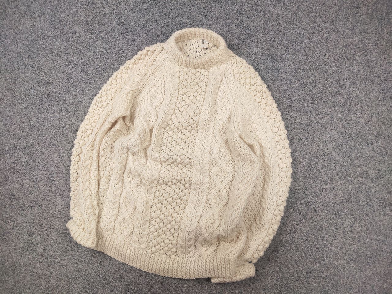 Vintage Vintage 70's Grigoropoulos Fisherman Hand Cable Knit Sweater Size US L / EU 52-54 / 3 - 4 Thumbnail