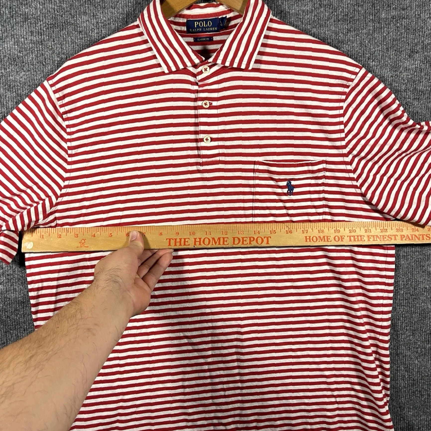 Polo Ralph Lauren Polo Ralph Lauren Polo Shirt Mens L Red Striped Classic Fit Pony Preppy Size US L / EU 52-54 / 3 - 4 Thumbnail