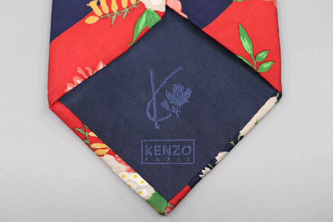 Kenzo Vintage Kenzo Paris Floral Silk Tie Size ONE SIZE - 4 Thumbnail