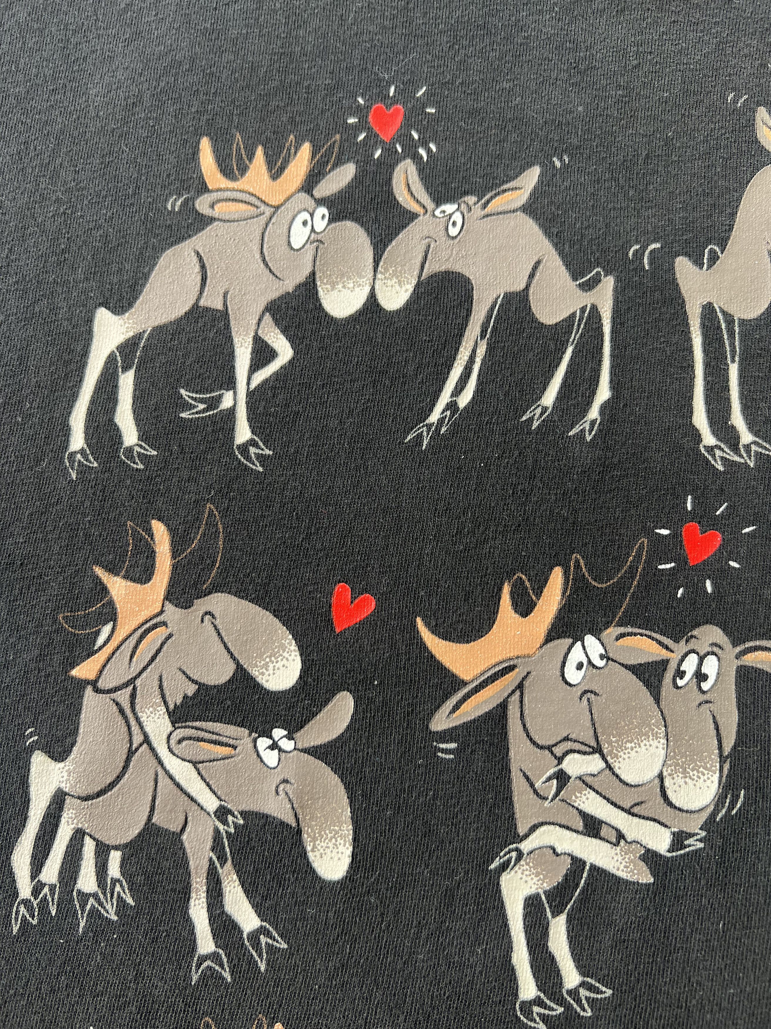 Vintage Vintage 90s Elk Sex Positions Kamasutra Humor Funny T-shirt Size US L / EU 52-54 / 3 - 6 Thumbnail