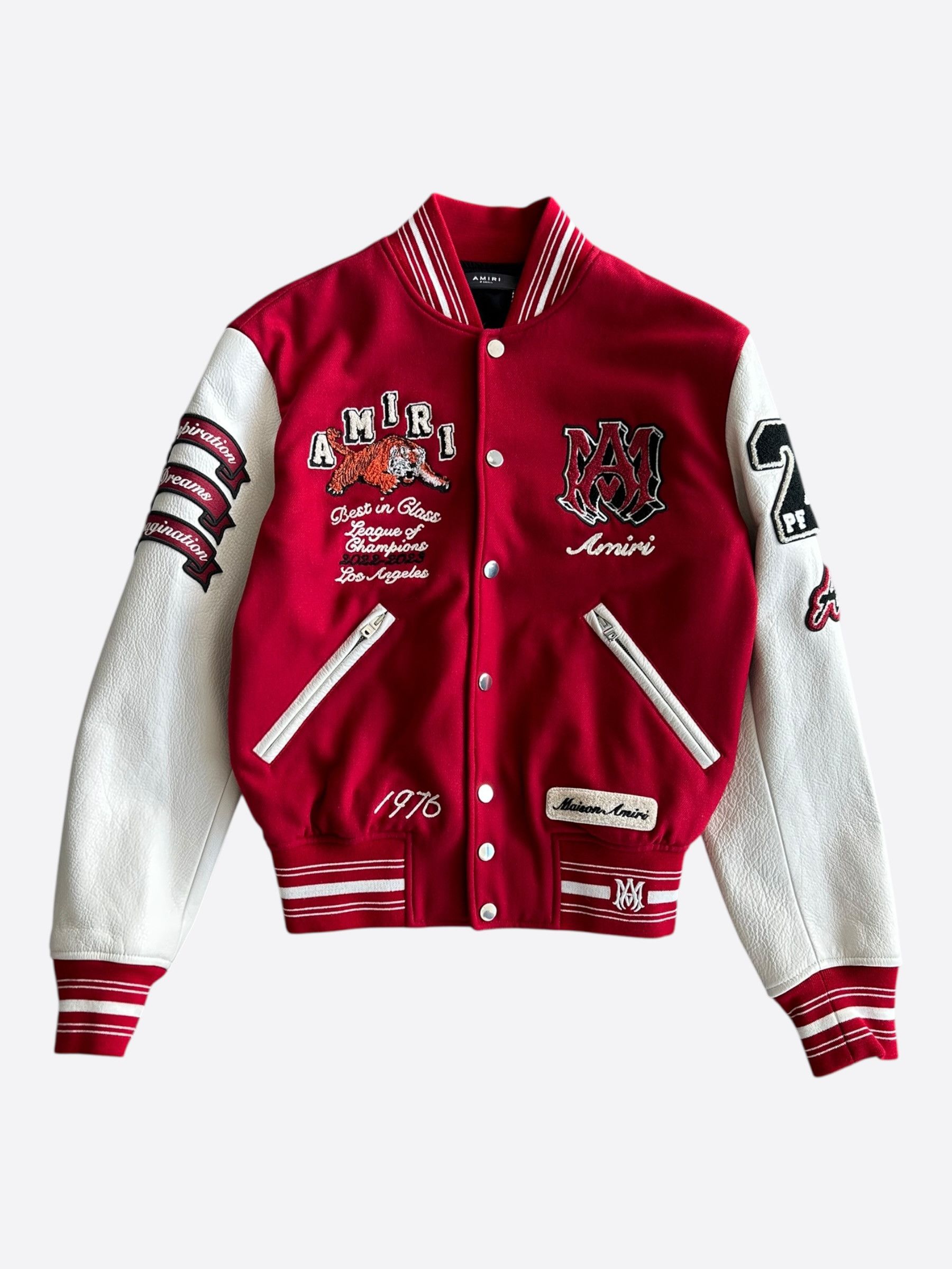 Amiri Amiri Red & White Tiger Varsity Jacket Size US XS / EU 42 / 0 - 1 Thumbnail
