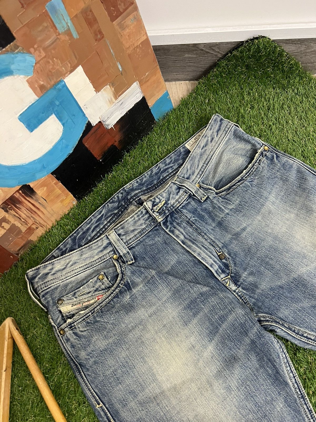 Diesel Diesel Viker Dragon Distressed Denim Light Blue Jeans Pants Size US 34 / EU 50 - 9 Thumbnail
