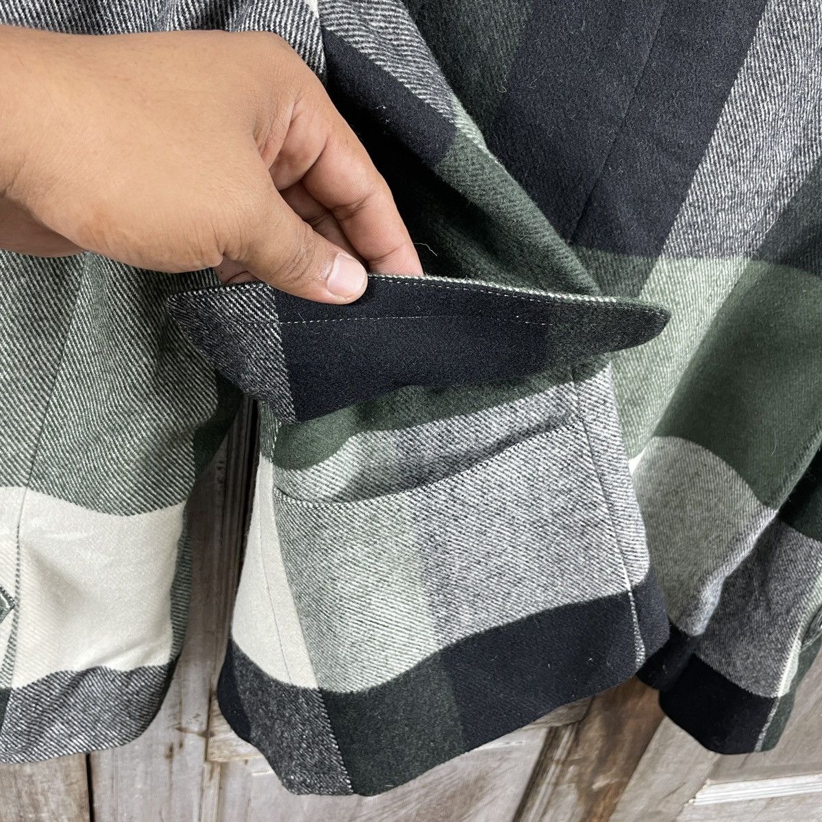 Flannel × Japanese Brand × Vintage Vintage Rea's Croped Flannel Wool Jackets Size M / US 6-8 / IT 42-44 - 8 Thumbnail