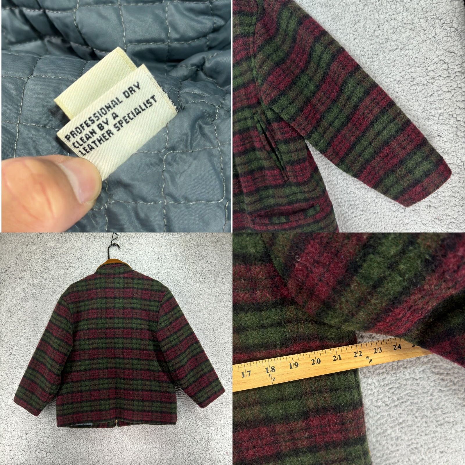 Golden Bear VINTAGE Golden Bear Wool Plaid Trucker Jacket Leather Collar Made in USA Men's Size S Size US S / EU 44-46 / 1 - 8 Thumbnail