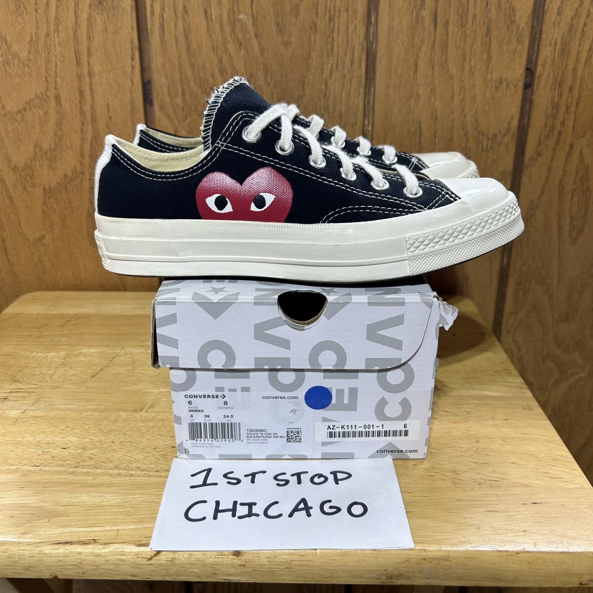 Comme des Garcons PLAY × Converse Converse Comme de Garcons Low Top Chuck 70 CDG OX Size 8 NEW Size US 8 / IT 38 - 1 Thumbnail