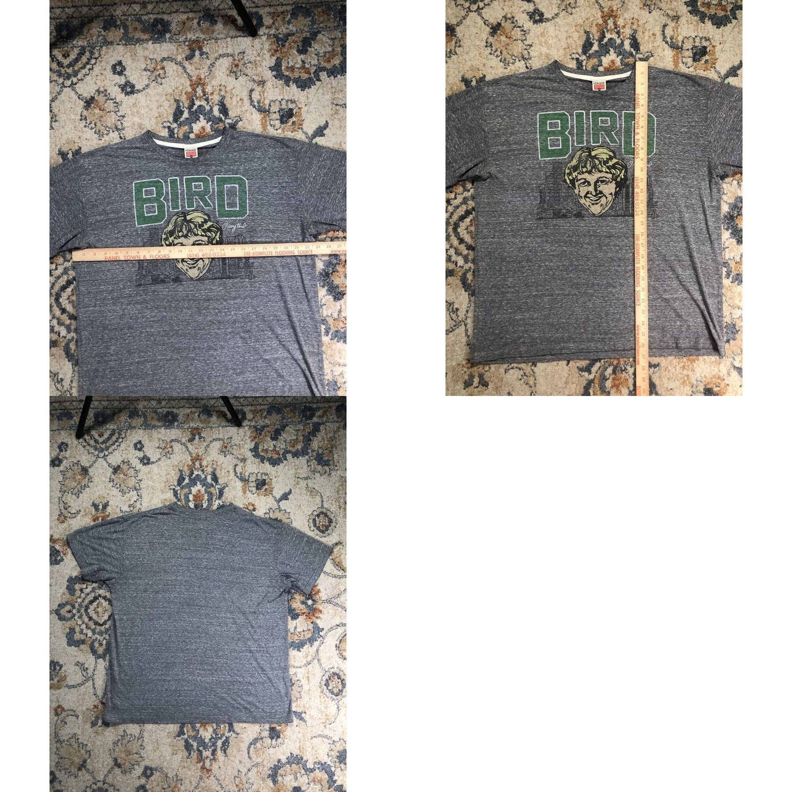 Vintage Homage Bird Shirt Mens 2XL Gray Short Sleeve Graphic Tee Basketball Made USA Size US XXL / EU 58 / 5 - 8 Thumbnail