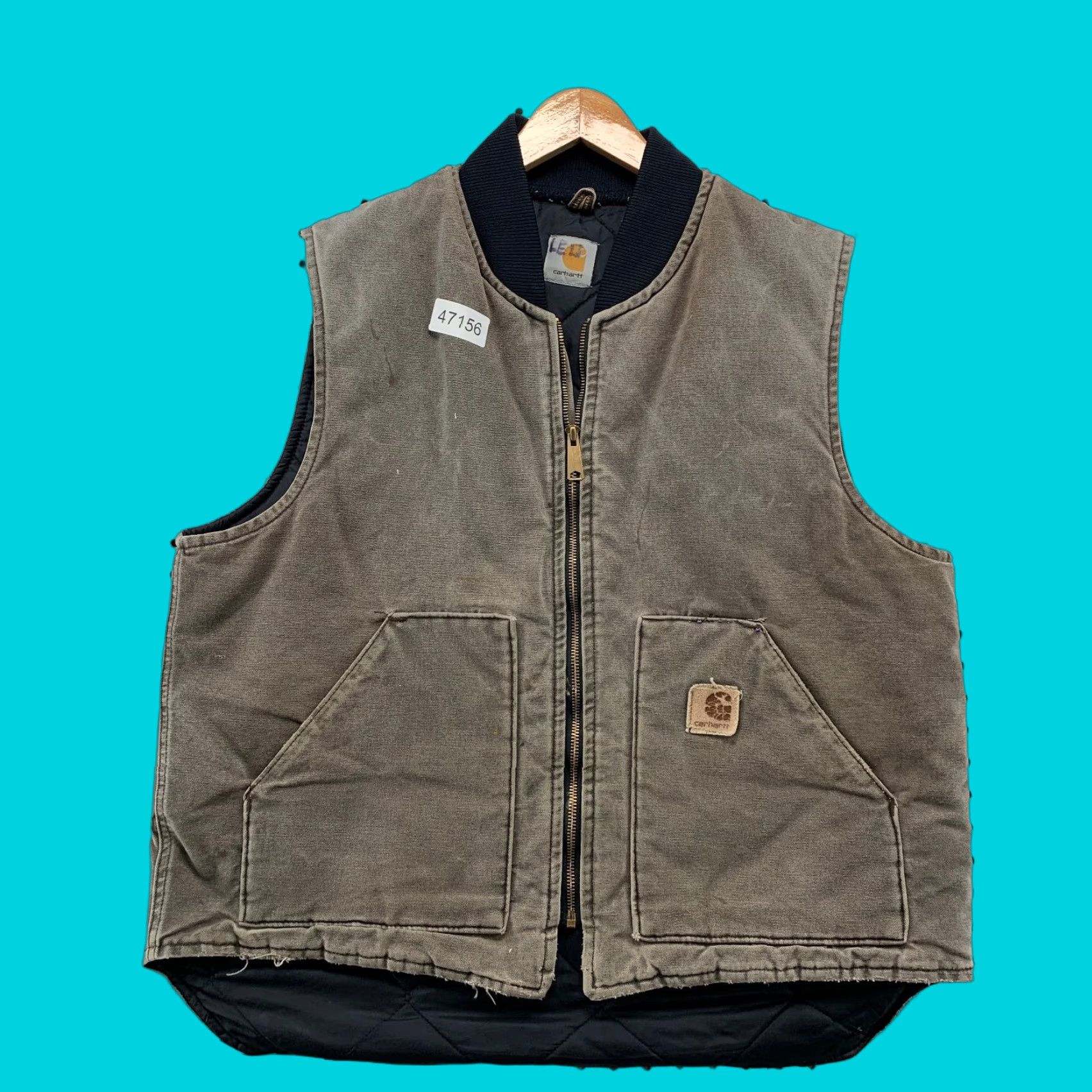 Carhartt VINTAGE Carhartt Vest Jacket Mens XL Brown Duck Canvas Sleeveless Chestnut Jacket Vest Carhartt J97 Workwear Men XL Brown Canvas Size US XL / EU 56 / 4 - 1 Thumbnail