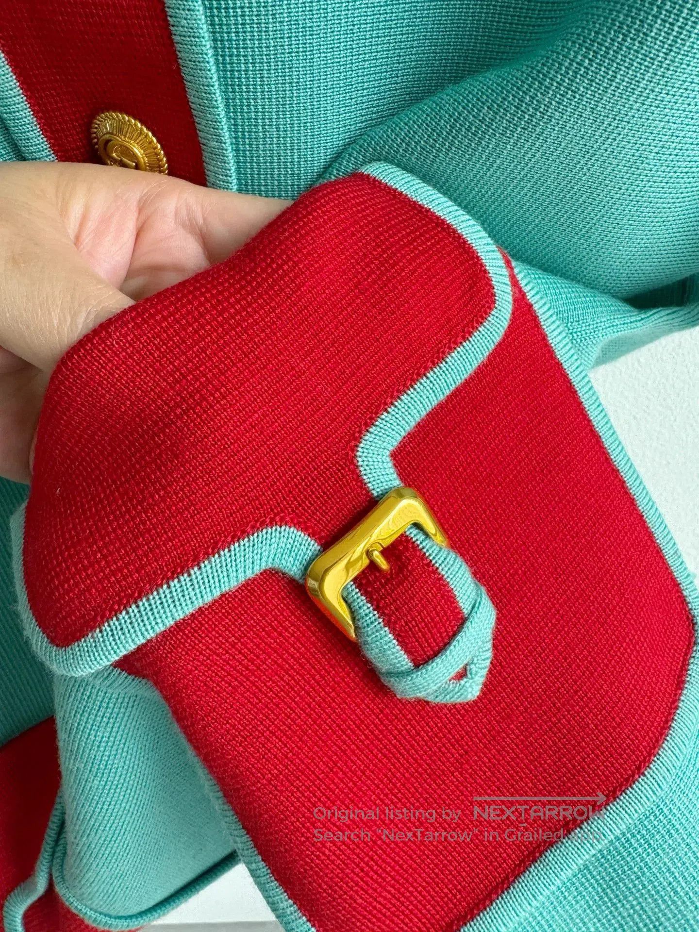 Gucci Gucci Sky Blue Knit Sweater. Size XS / US 0-2 / IT 36-38 - 5 Thumbnail