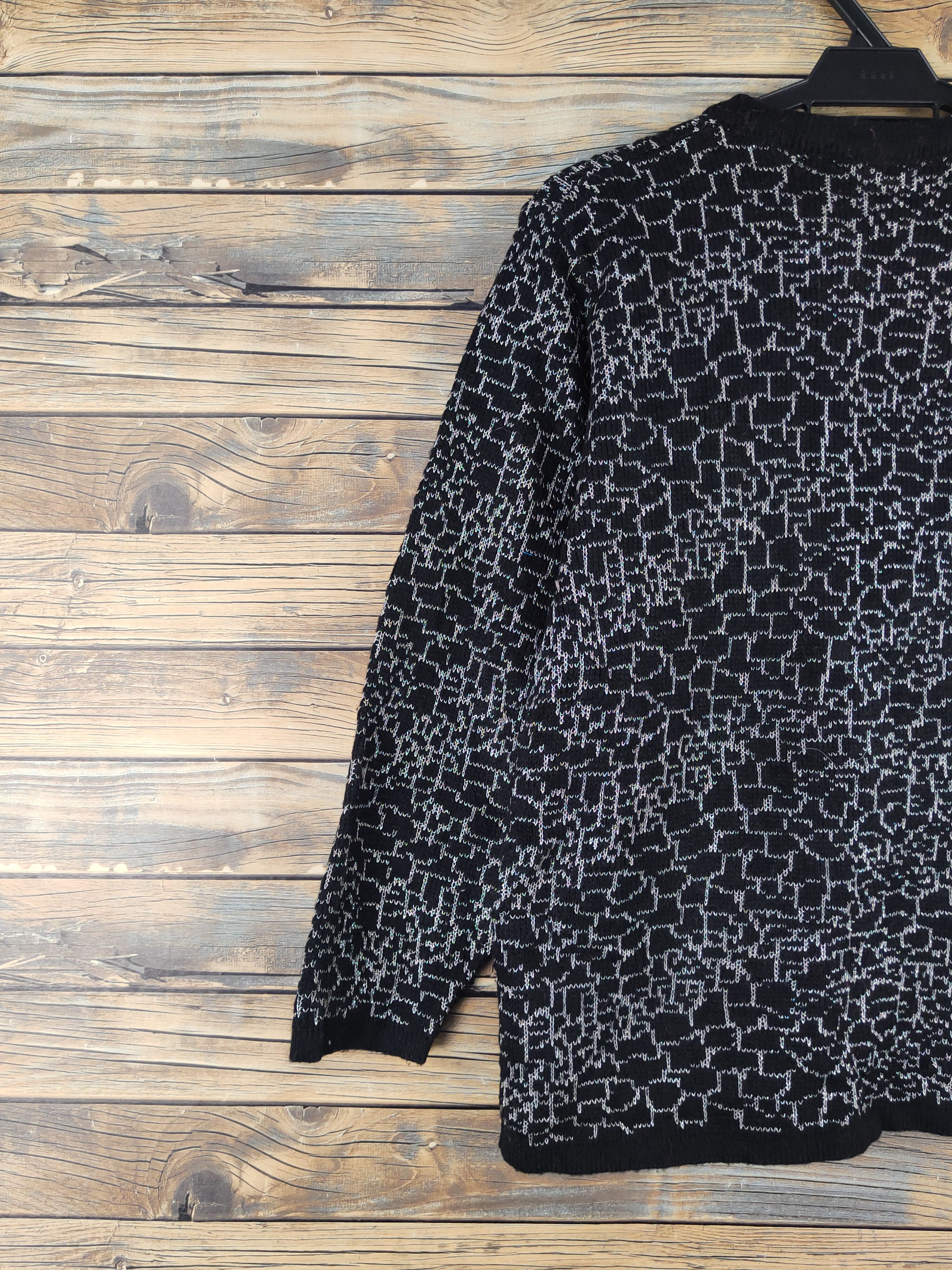 Homespun Knitwear Tokyo New Mode Black Knitwear Cardigan #W2170 Size US M / EU 48-50 / 2 - 8 Thumbnail