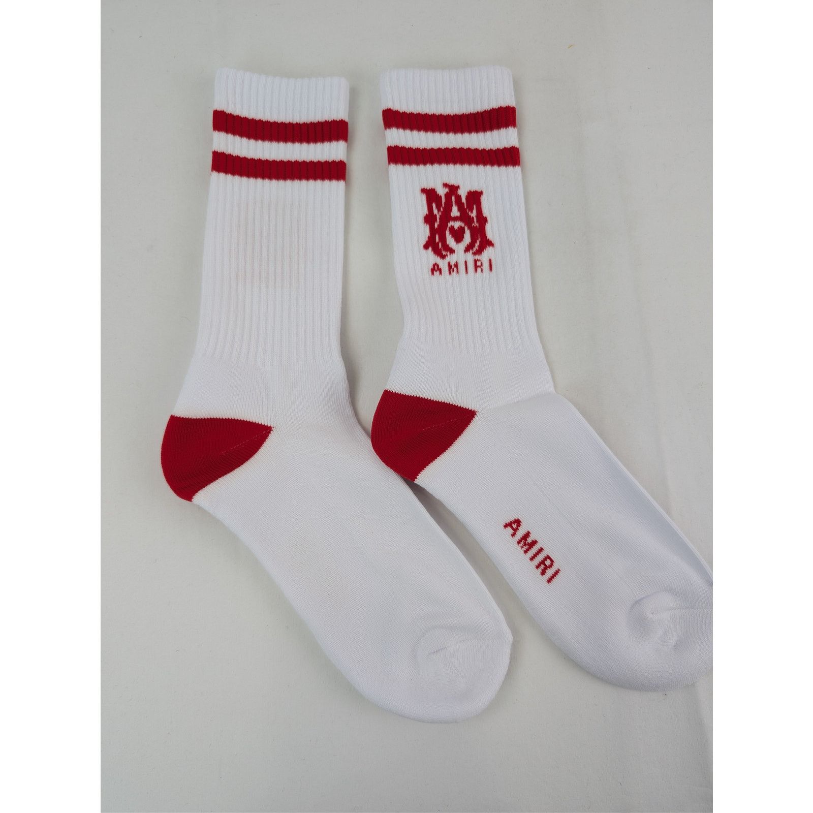 Amiri o1rshd1 Size: 41-42 / MA Tube Socks in White / Red Size ONE SIZE - 1 Thumbnail