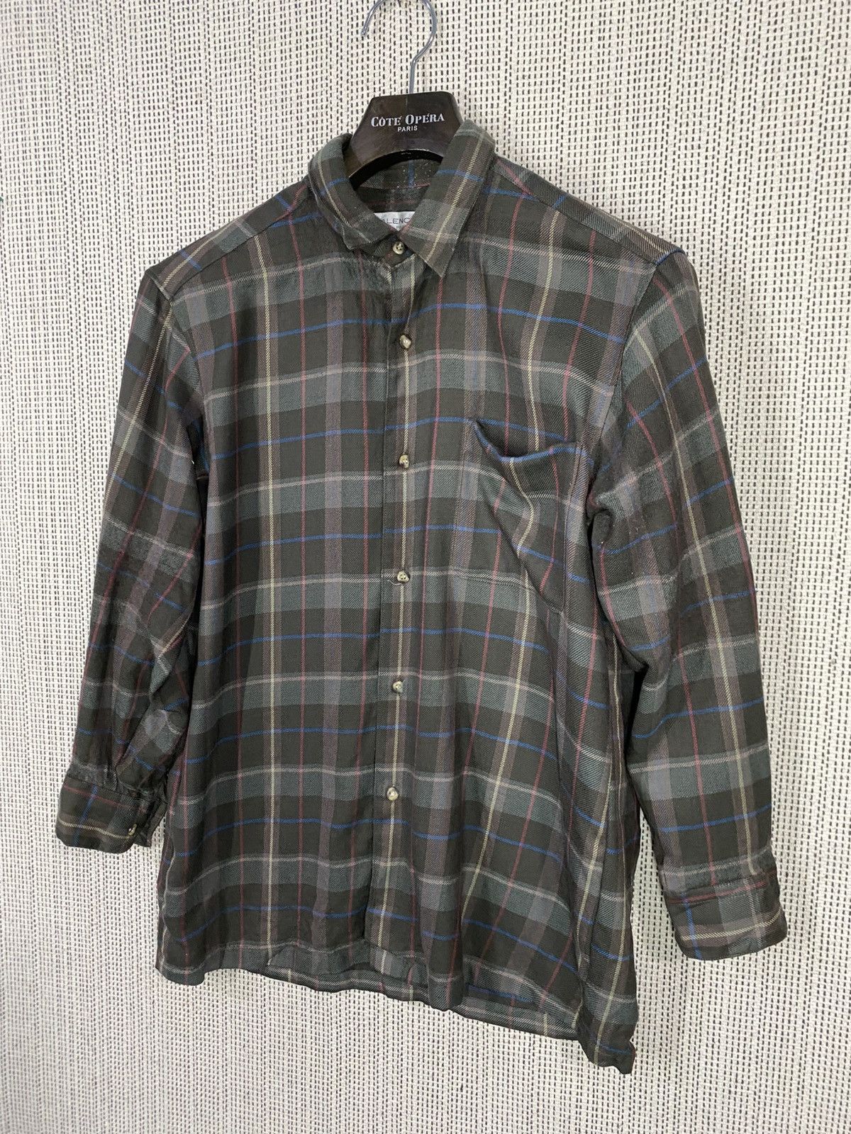 Balenciaga Vintage 90s balenciaga woolshirt button check hard to find Size US M / EU 48-50 / 2 - 3 Thumbnail